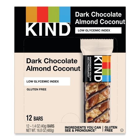 KIND Fruit/Nut Bars, Dark Chocolate Alm, PK12 19987